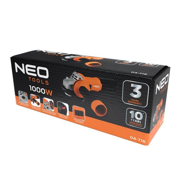 Шлифовальная машина Neo Tools 125мм, 1000W, 12000об/мин, 2.0кг (04-716) изображение 18
