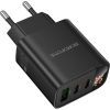 Зарядное устройство BOROFONE BA98A 2xUSB-C PD30W + 1xUSB 18W digital display black (6941991120510) изображение 4