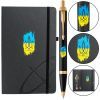 Ручка кулькова Parker IM 17 UKRAINE Black GT BP Тризуб фігурний на тлі прапора + блокнот+подар.упаковка GIFT24 (22032b24_T1026u)
