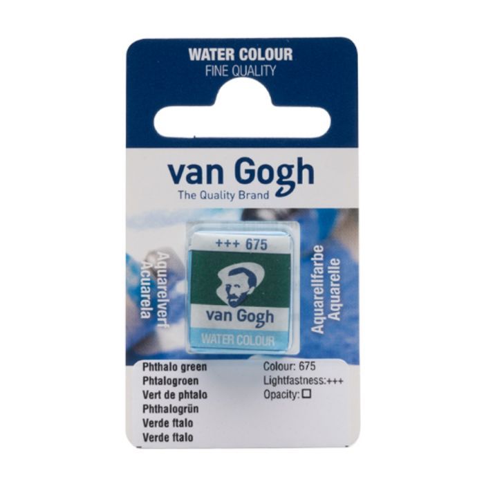 Акварельні фарби Royal Talens Van Gogh (675), Зелений ФЦ, кювета (8712079419516)
