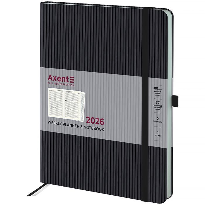 Тижневик Axent датований 2026 Grand Lines 195х255, синій (8531-26-02-A)