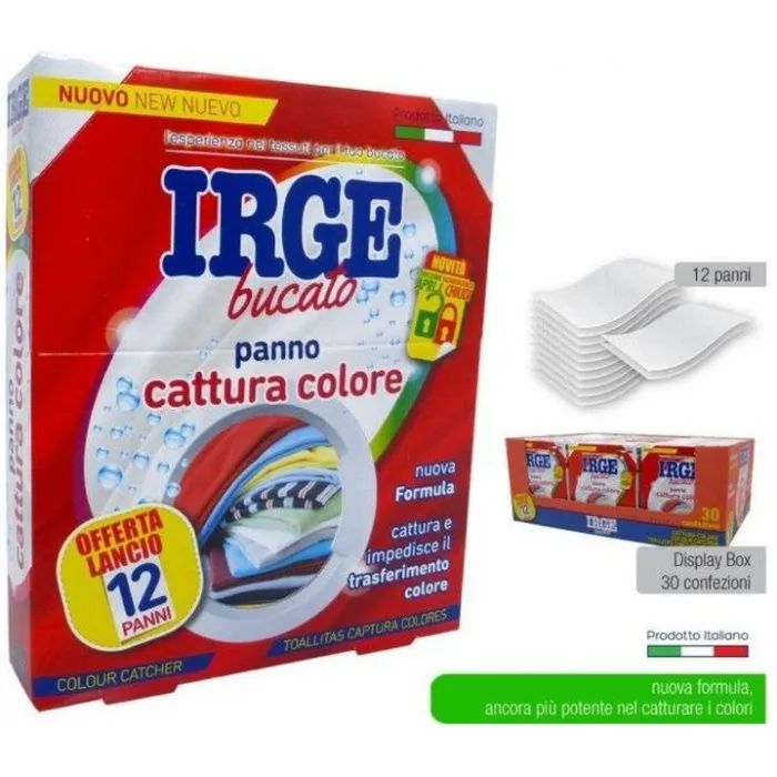 Салфетки для стирки Irge Ловушка для цветных вещей 12 шт. (8021723044616) изображение 2