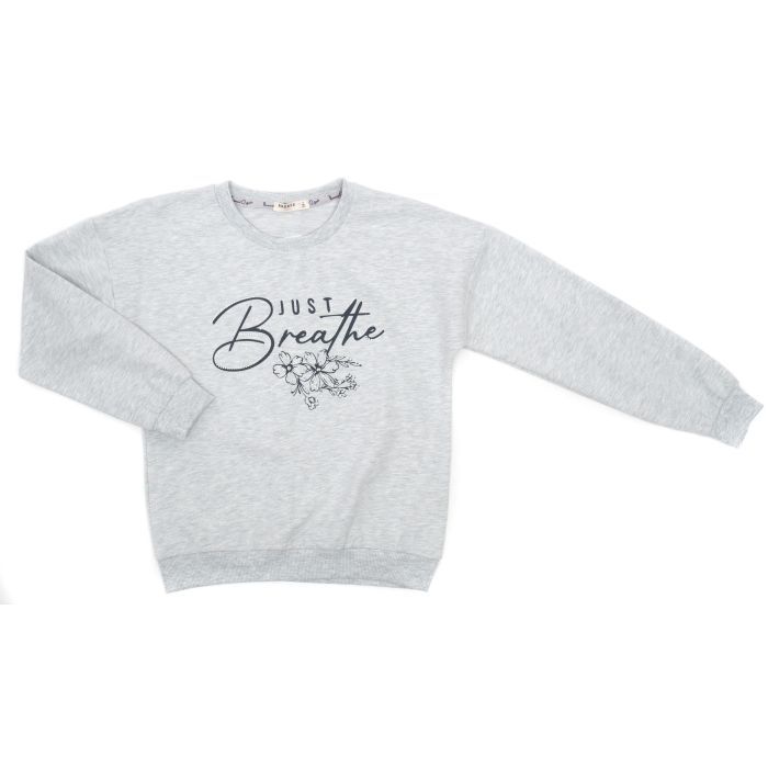 Кофта детская Breeze с цветком (22228-152G-gray)