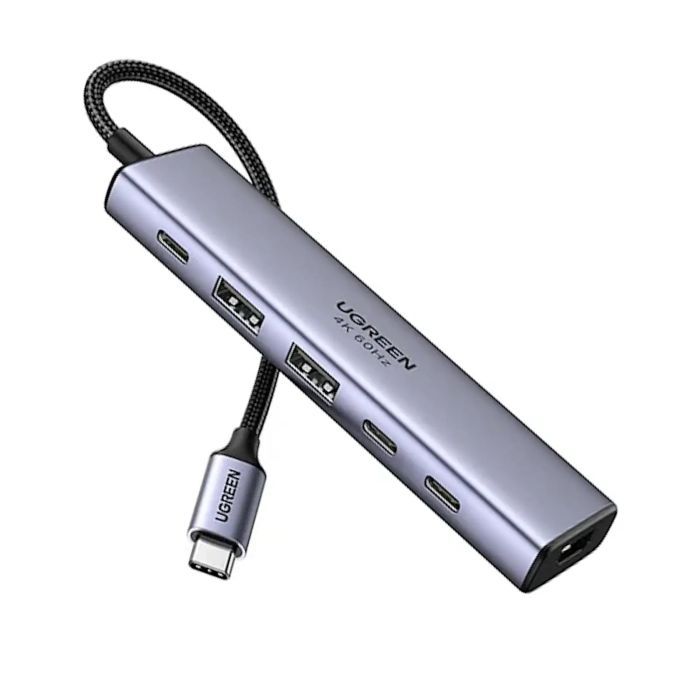 Концентратор Ugreen USB-C to HDMI + 2xUSB 3.2 + 2xUSB-C 3.2 + PD CM511 gray (35999) > цены в Киеве и Украине Концентратор Ugreen USB-C to HDMI + 2xUSB 3.2 + 2xUSB-C 3.2 + PD CM511 gray (35999)