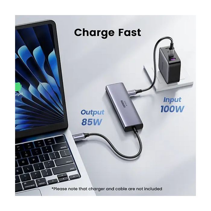 Концентратор Ugreen USB-C to HDMI + 2xUSB 3.2 + 2xUSB-C 3.2 + PD CM511 gray (35999) изображение 4 Концентратор Ugreen USB-C to HDMI + 2xUSB 3.2 + 2xUSB-C 3.2 + PD CM511 gray (35999) изображение 4