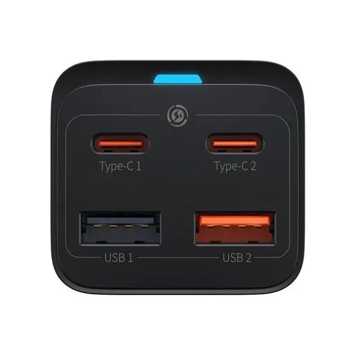 Зарядний пристрій Baseus 2xUSB-C 65W + 2xUSB GaN + cable USB-C to USB-C 100W 1.0m black (CCGP040101) зображення 3