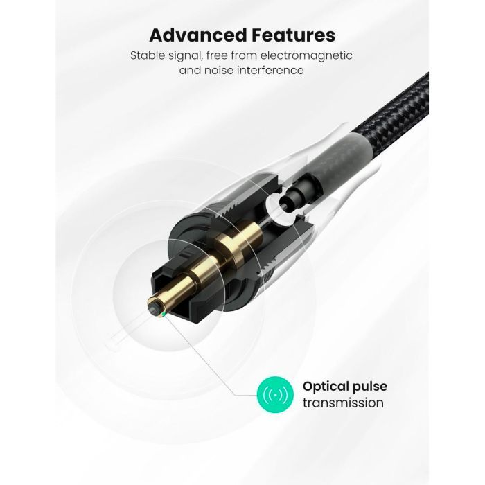 Кабель мультимедійний Optical Toslink 3.0m AV108 black Ugreen (10541) зображення 4