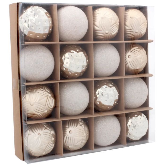 Елочная игрушка Chomik пластикові кульки компл. 16 шт, 6см, бордо (5900779853140_3)