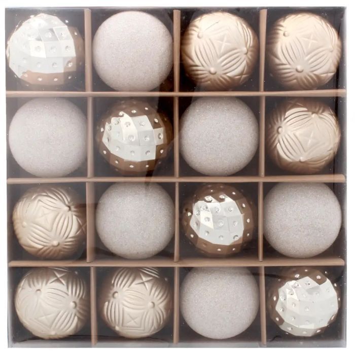 Елочная игрушка Chomik пластикові кульки компл. 16 шт, 6см, бордо (5900779853140_3) изображение 5