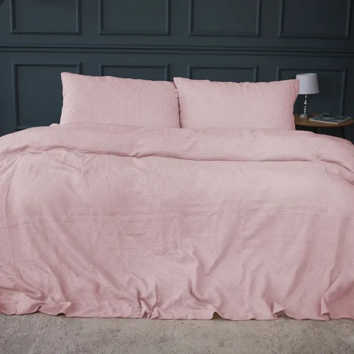 Постельное белье MirSon №20-00 Waffle Powder 175х210 двуспальный (2200011032344)