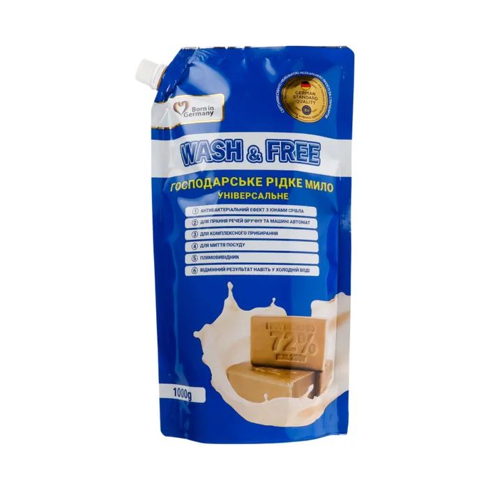 Гель для стирки Wash&Free Универсальное хозяйственное жидкое мыло 5 кг (4823128001768)