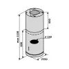 Витяжка кухонна Ventolux ISOLA CILINDRO 35 BK (1200) TRC MM зображення 5