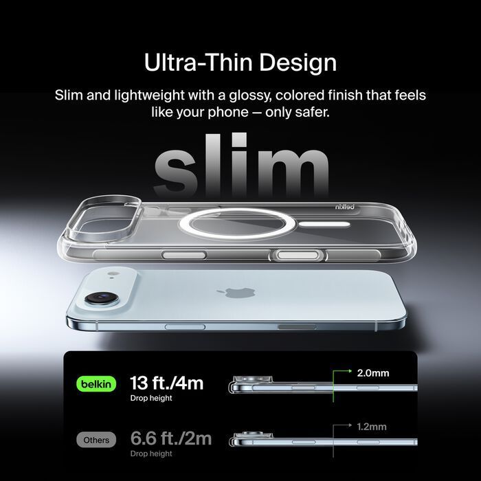 Чехол для мобильного телефона Belkin Magnetic Protective Clear iPhone Air (MSA033HQCL) изображение 7