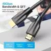 Кабель мультимедійний HDMI M to HDMI M 10.0m 8K60Hz black Vention (AANBL) зображення 2