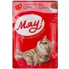 Влажный корм для кошек Мяу! С говядиной в нежном соусе 85 г (4820269142664)