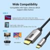 Кабель мультимедийный USB-C to HDMI M 2.0m V2.0 4K 60Hz black VENTION (CRBBH) изображение 6