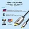 Кабель мультимедийный USB-C to HDMI M 2.0m V2.0 4K 60Hz black Vention (CRBBH) изображение 6