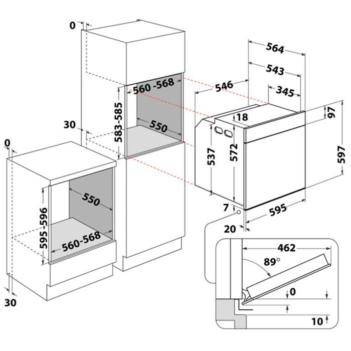 Духовой шкаф Whirlpool WOI5S8PPM1SBA изображение 11
