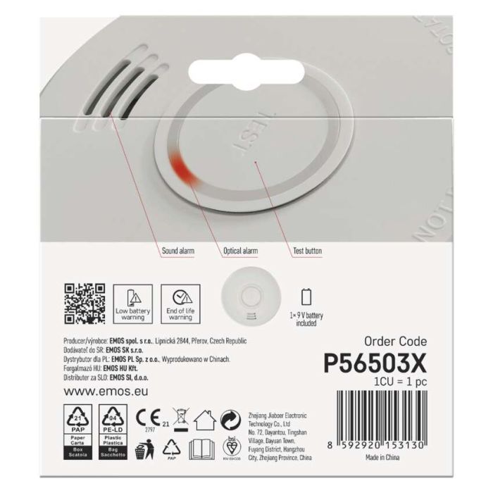 Датчик диму EMOS P56503X зображення 12