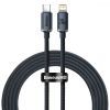 Дата кабель USB-C to Lightning 2.0m 20W Crystal Shine Series black Baseus (CAJY000301)
