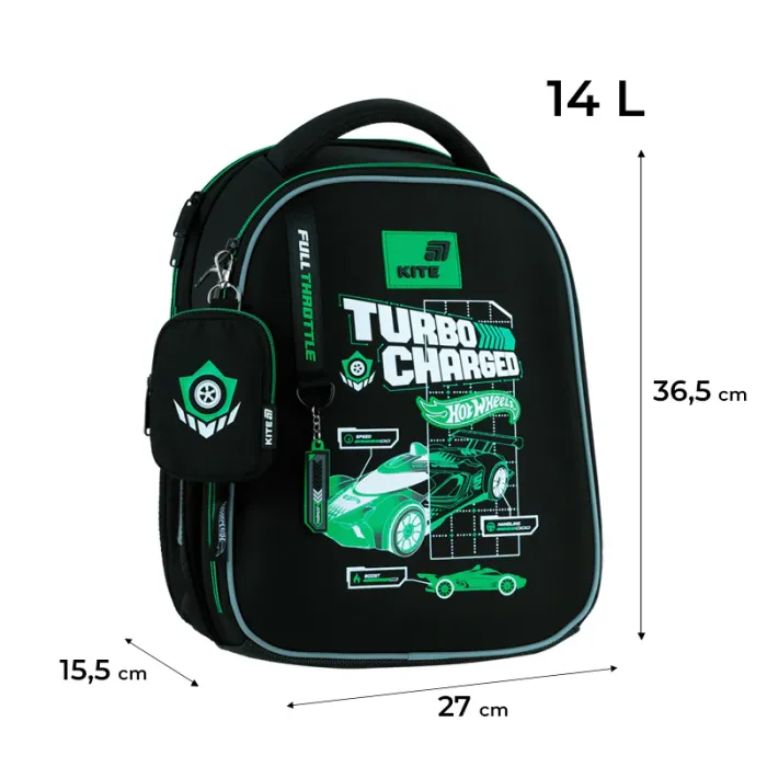Портфель Kite Education каркасний 555 Hot Wheels (HW26-555S) изображение 11