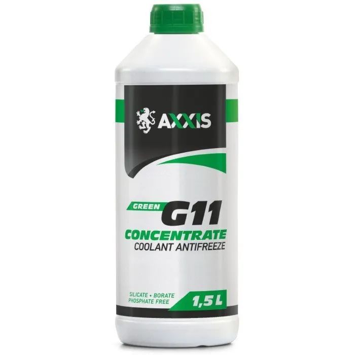 Антифриз AXXIS GREEN концентрат G11 (-80C) 1,5л (AX-2090)