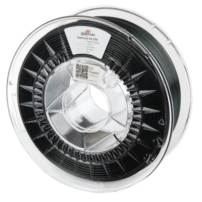 Пластик для 3D-принтера Spectrum PC 275 1.75mm TRAFFIC BLACK 0.25kg (80992)