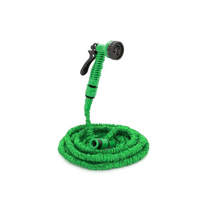 Поливочный шланг Voltronic KY-150G, 5-15м/50ft, + распылитель, насадка на кран, Green, Box (KY-150G) изображение 2