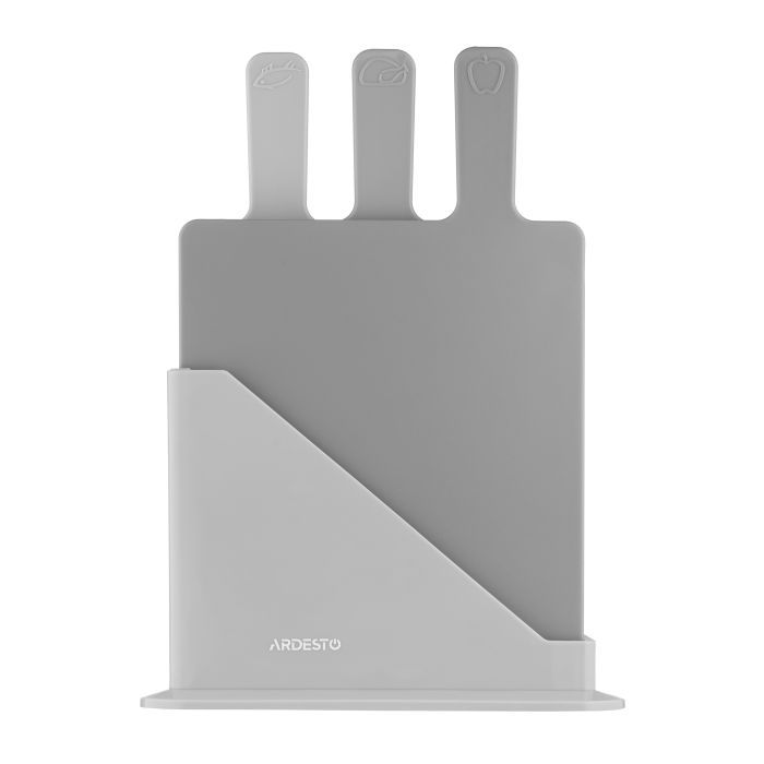 Дошка для нарізання Ardesto Fresh, Набір 3шт, 24.1х33х7.9см, сірий (AR1403GRB) зображення 3