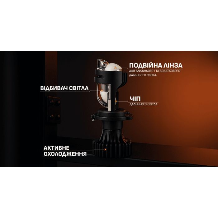 Автолампа PULSO L3/H4-H/L/LED-chips CSP/9-36v/2*L35WH55W/8000Lm/6000K (L3-H4) зображення 4