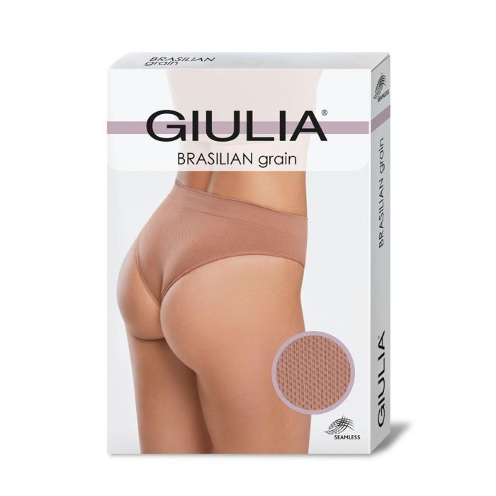 Трусы Giulia Brasilian Briefs Grain Black S/M (4823116930254)