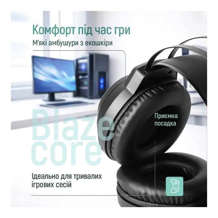 Наушники ColorWay BlazeCore RGB Black (CW-HPG03BK) изображение 10