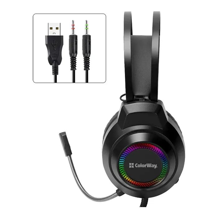 Наушники ColorWay BlazeCore RGB Black (CW-HPG03BK) изображение 2