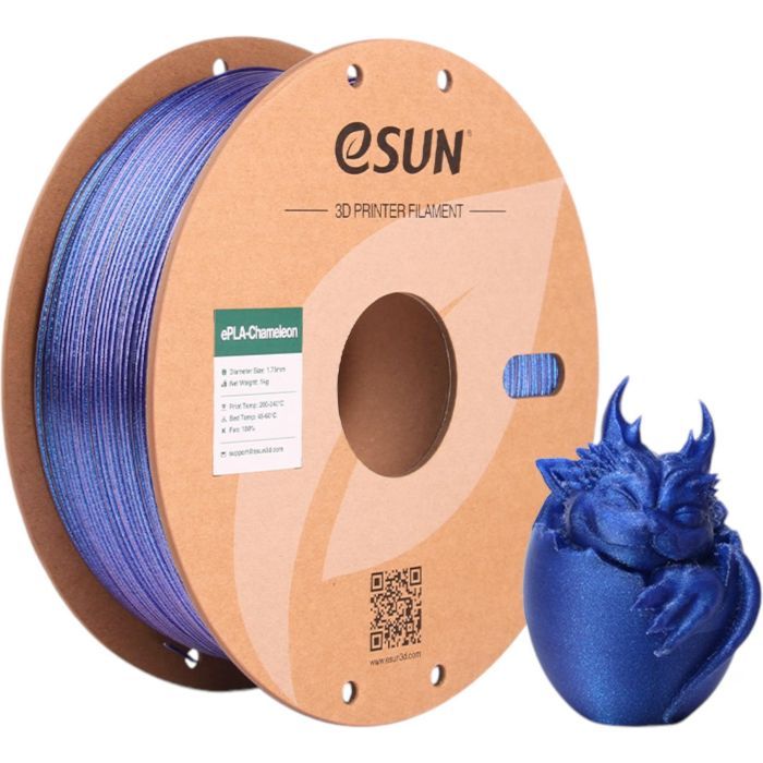 Пластик для 3D-принтера eSUN ePLA-CHAMELEON 1,75mm 1kg GALAXY BLUE (EPLA-CHAMELEON-P175GB1) зображення 2