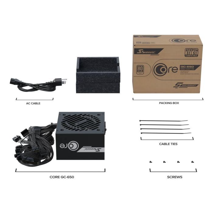 Блок питания Seasonic 650W (CORE GC-650 ATX31) изображение 15