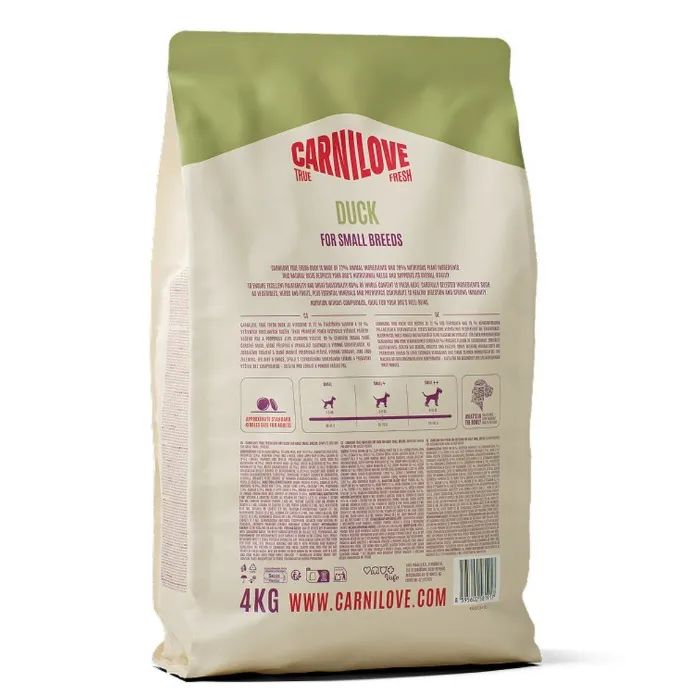 Сухой корм для собак Carnilove True Fresh Duck Small Breed 4 кг (8595602581917) изображение 2