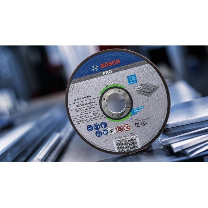 Круг отрезной Bosch Professional, для нержавеющей стали, 125×2×22.23 мм (2.608.600.094) изображение 8