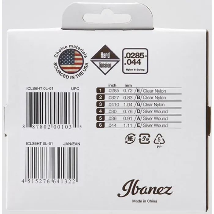 Струны для гитары Ibanez ICLS6HT Classic Guitar Strings 28.5-44 (301883) изображение 2