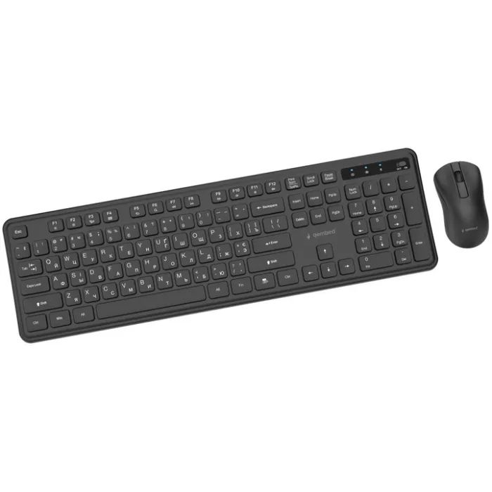 Комплект Gembird Slim Pro Business Wireless Black (KBS-WPS-01-CYRL) изображение 2