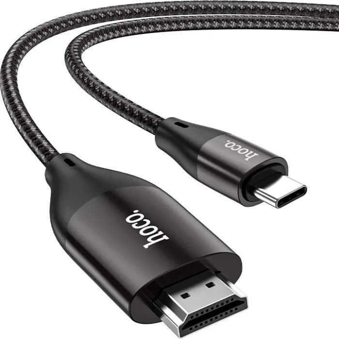 Кабель мультимедійний USB-C to HDMI M 2.0m 4K30Hz gray HOCO (6931474755025)