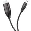 Кабель мультимедійний USB-C to HDMI M 2.0m 4K30Hz gray HOCO (6931474755025) зображення 3