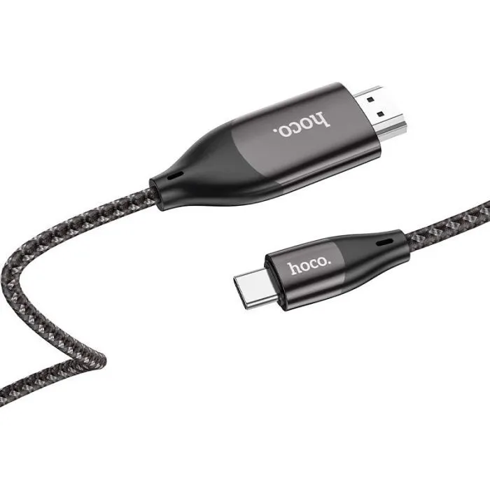 Кабель мультимедійний USB-C to HDMI M 2.0m 4K30Hz gray HOCO (6931474755025) зображення 5