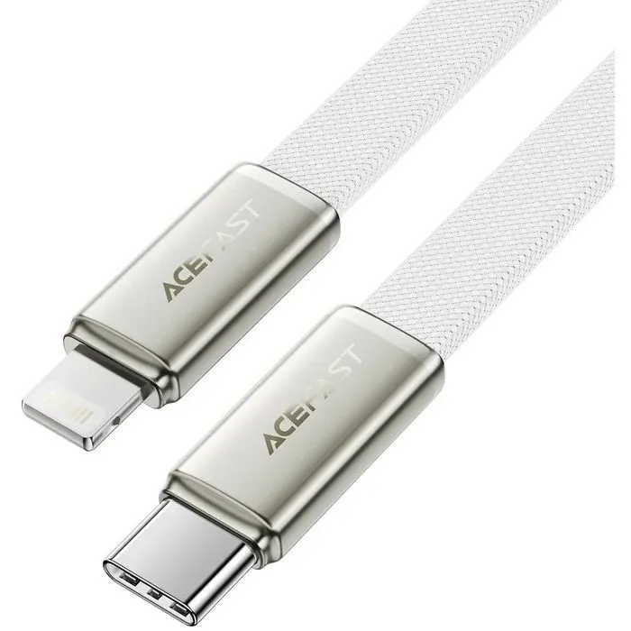 Дата кабель USB 2.0 AM to Lightning 1.2m 30W nylon white Acefast (6974316286240) изображение 3