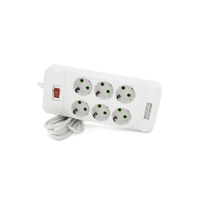 Сетевой фильтр питания Meilepai F33, 6 роз EU White (F33-White)