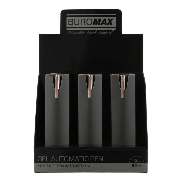 Ручка гелевая Buromax автоматическая PRESTIGE GOLD, 0,5 мм, синие чернила, зефирная (BM.83101-43) изображение 5
