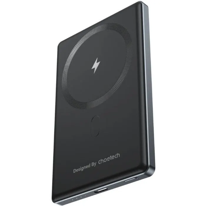 Батарея універсальна Choetech Magnetic Wireless 5000mAh, 20W, PD, Qi-15W, Black (B738-CCBK)