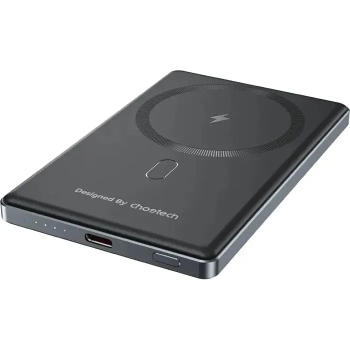 Батарея універсальна Choetech Magnetic Wireless 5000mAh, 20W, PD, Qi-15W, Black (B738-CCBK) зображення 3