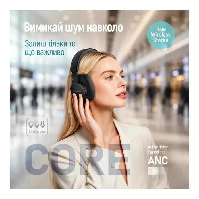 Наушники ColorWay Core ANC White/Gray (CW-HBT03WG) изображение 5