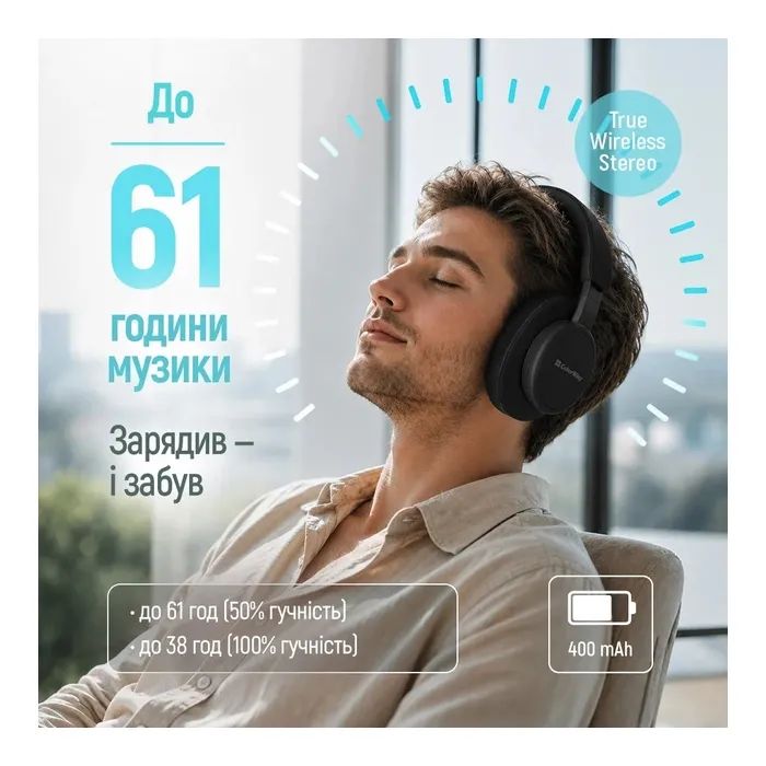 Наушники ColorWay Core ANC White/Gray (CW-HBT03WG) изображение 7