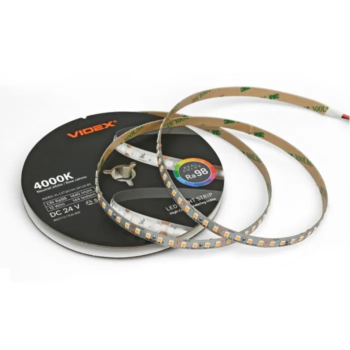 Світлодіодна стрічка Videx DC24V 60W 5M 4000K Ra98 IP20 5м (VL-LST28144-24124-B5) зображення 6